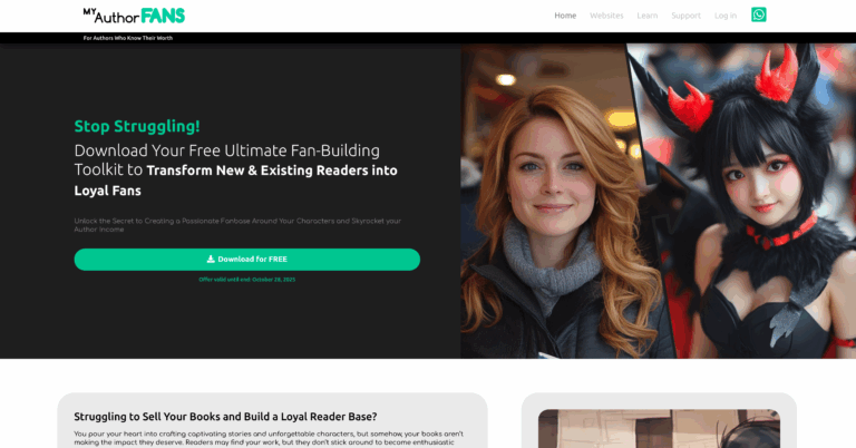 My author fans screenshot