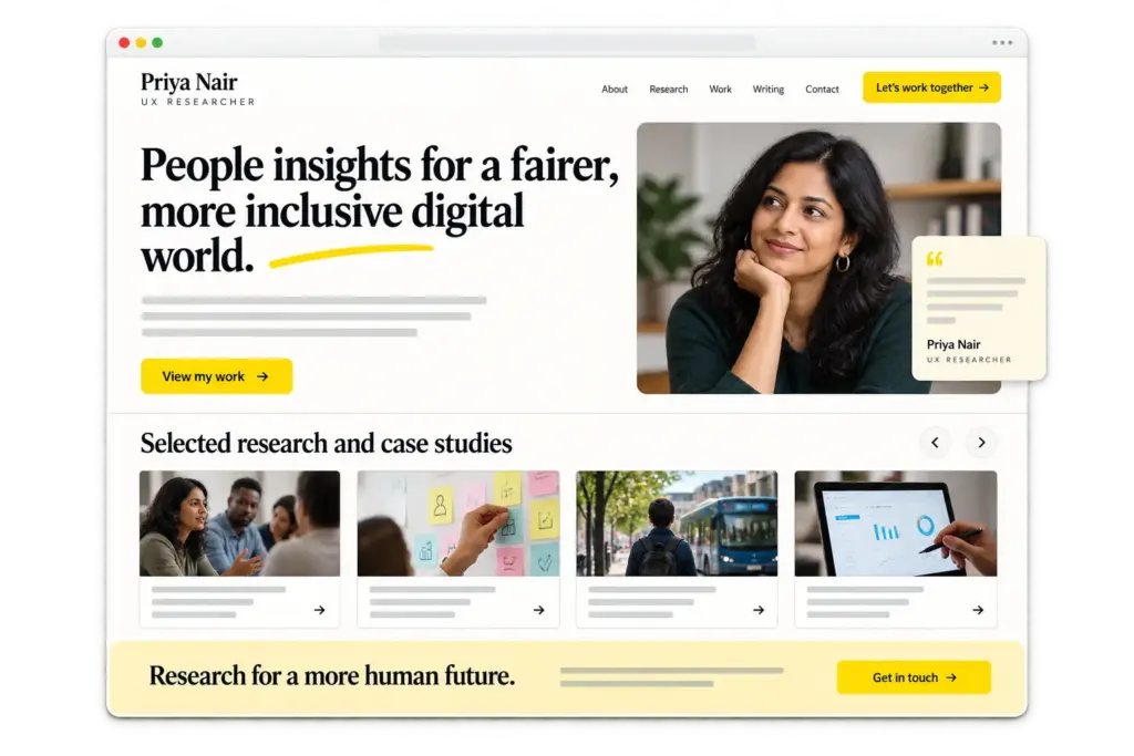 Siteslite example ux researcher